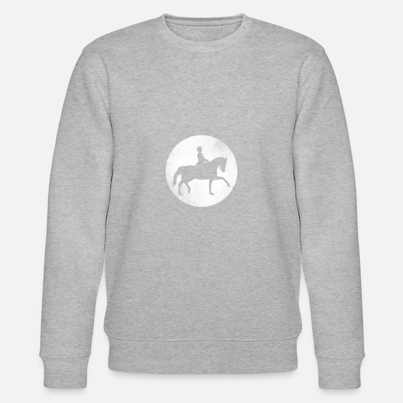 Tunierpferd mit Reiterin - Stanley/Stella Unisex Bio-Sweatshirt CHANGER - Grau meliert