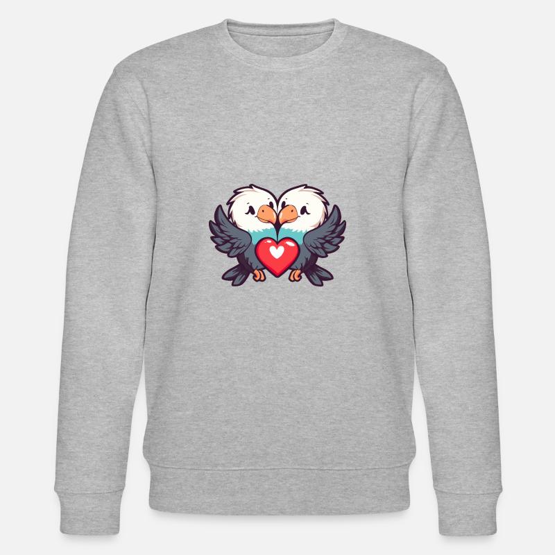 Eagle Comic Couple Love - Stanley/Stella CHANGER Unisex Organic Sweatshirt - heather grey