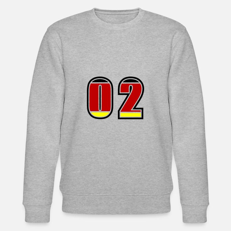 2 Number Germany Jersey - Stanley/Stella CHANGER Unisex Organic Sweatshirt - heather grey