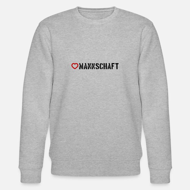 Mannschaft Herz - Stanley/Stella Unisex Bio-Sweatshirt CHANGER  - Grau meliert