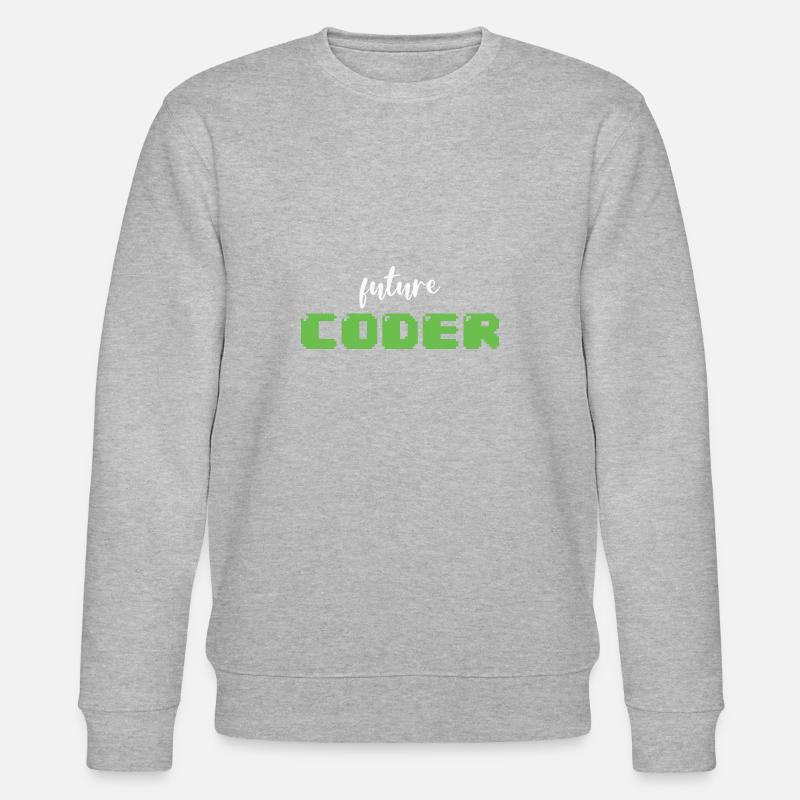 Future Coder Nerdy Programming - Stanley/Stella Unisex Bio-Sweatshirt CHANGER  - Grau meliert