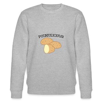 Kartoffeln: Gesundes Essen, Hobbykoch, Gemüse - Stanley/Stella Unisex Bio-Sweatshirt CHANGER  - Grau meliert - Vorne - Nik (191cm) & Marisol (170cm)