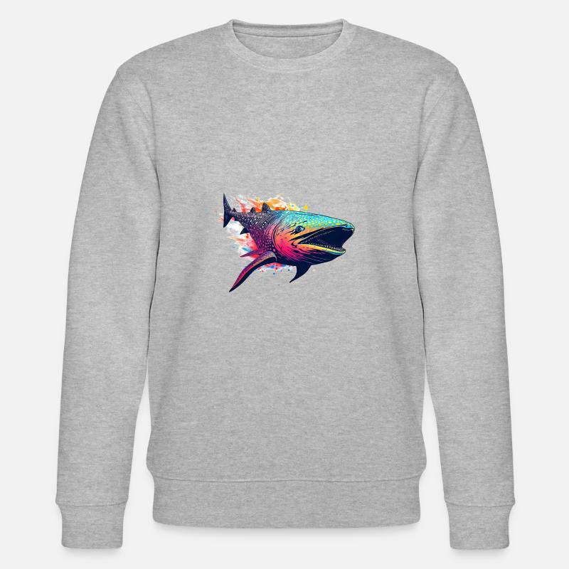 Requin-baleine - Sweat bio CHANGER Stanley/Stella Unisexe - gris chiné