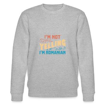 Balkan Rumänien Rumäne Urlaub Reise Volk - Stanley/Stella Unisex Bio-Sweatshirt CHANGER  - Grau meliert - Vorne - Nik (191cm) & Marisol (170cm)