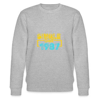 1987 - Stanley/Stella Unisex Bio-Sweatshirt CHANGER  - Grau meliert - Vorne - Nik (191cm) & Marisol (170cm)