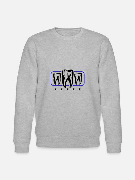 Tooth Dentist Icon - Stanley/Stella CHANGER Unisex Organic Sweatshirt - heather grey