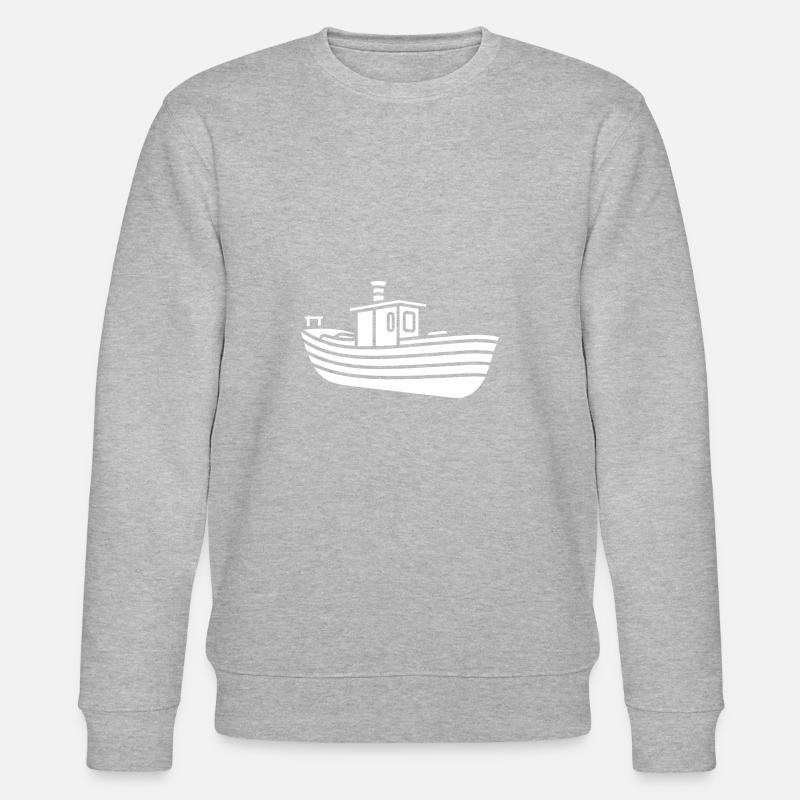 Bateau humour péniche - Sweat bio CHANGER Stanley/Stella Unisexe - gris chiné