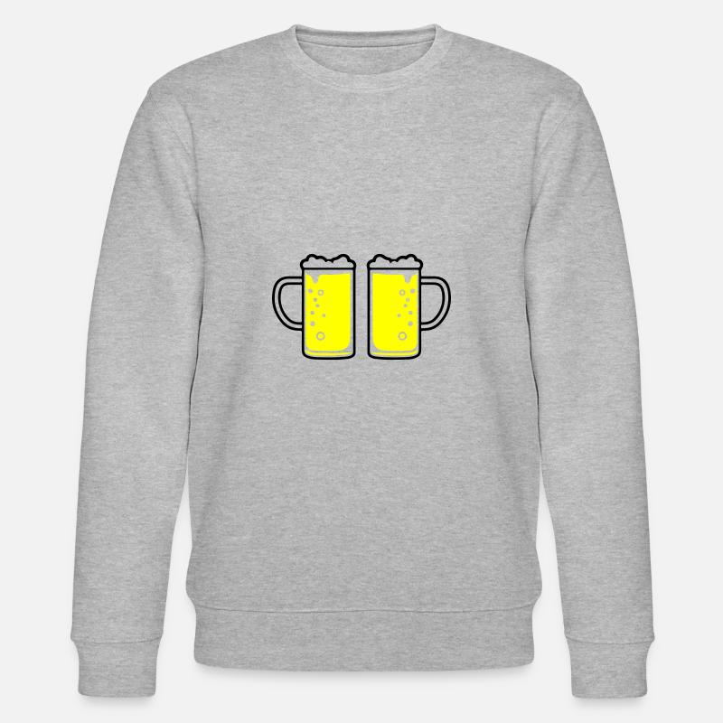Bierglas Bierkrug Bier - Stanley/Stella Unisex Bio-Sweatshirt CHANGER  - Grau meliert