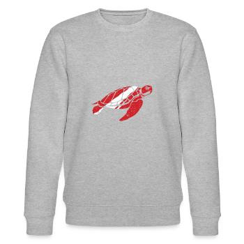 Tortue de plongée drapeau de la mer Plongée Cadeau - Sweat bio CHANGER Stanley/Stella Unisexe - gris chiné - Devant - Nik (191cm) & Marisol (170cm)