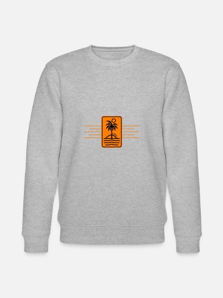 Palm Trees Island Symbol Beach - Stanley/Stella CHANGER Unisex Organic Sweatshirt - heather grey