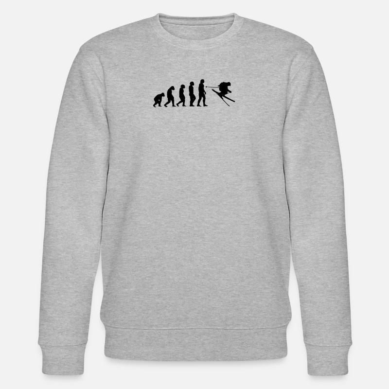 Tshirt Ski Evolution - Sweat bio CHANGER Stanley/Stella Unisexe - gris chiné