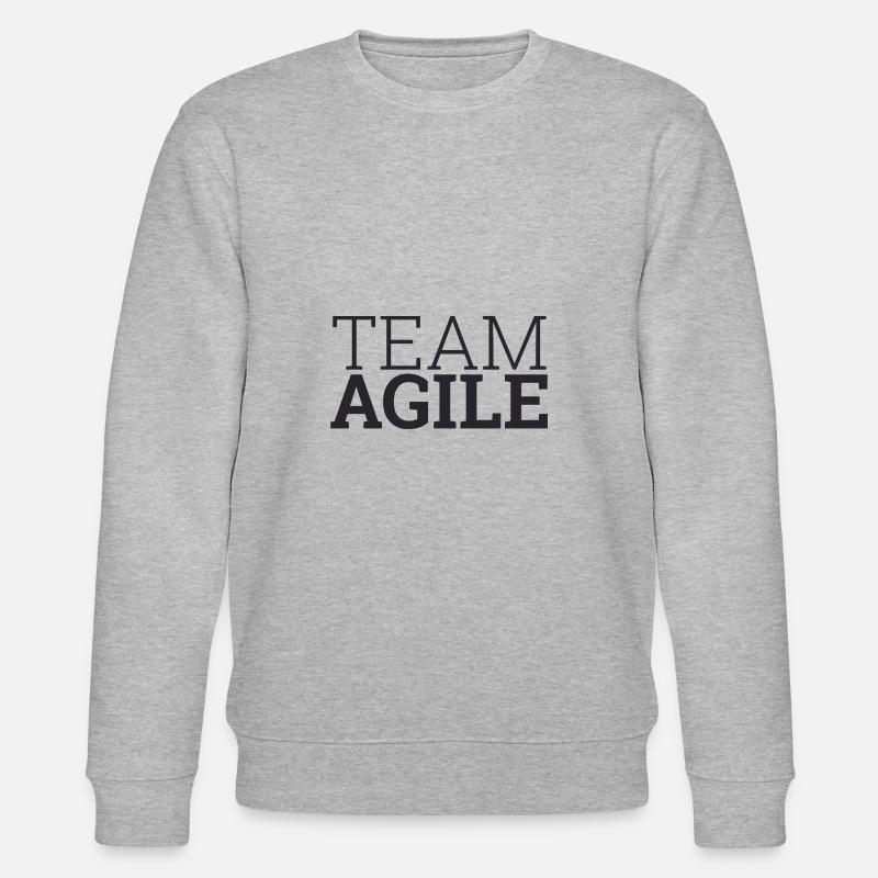 "Team Agile" | "Scrum Master" - Stanley/Stella Unisex Bio-Sweatshirt CHANGER - Grau meliert