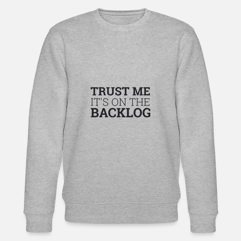 « Backlog » | « Scrum Master » - Sweat bio CHANGER Stanley/Stella Unisexe - gris chiné