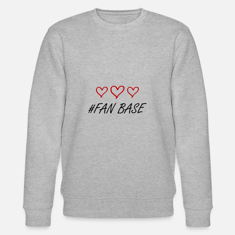 Fan Base Herz Liebe - Stanley/Stella Unisex Bio-Sweatshirt CHANGER  - Grau meliert