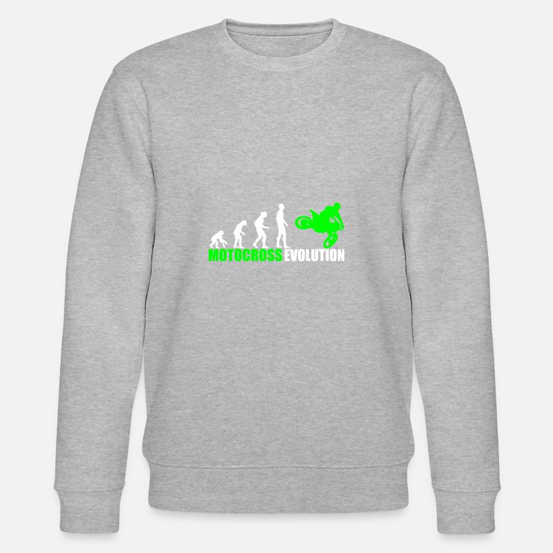 Motocross Moto-X MX Evolution - Stanley/Stella Unisex Bio-Sweatshirt CHANGER - Grau meliert