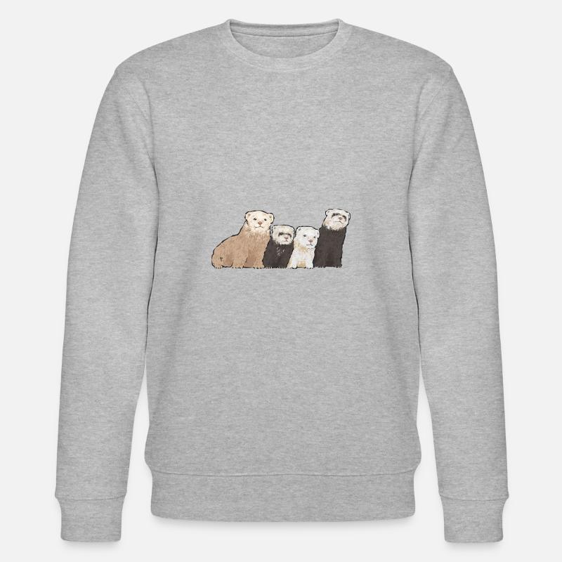 Frettchen Besitzer Frettchen - Stanley/Stella Unisex Bio-Sweatshirt CHANGER  - Grau meliert