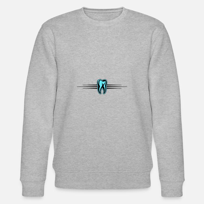 Zahn Icon Zahnarzt - Stanley/Stella Unisex Bio-Sweatshirt CHANGER  - Grau meliert