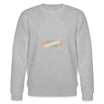 Arthur - Stanley/Stella Unisex Bio-Sweatshirt CHANGER  - Grau meliert - Vorne - Nik (191cm) & Marisol (170cm)