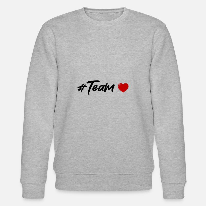 Team Herz - Stanley/Stella Unisex Bio-Sweatshirt CHANGER  - Grau meliert