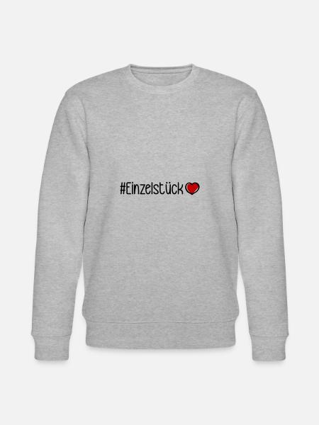 One-of-a-kind heart - Stanley/Stella CHANGER Unisex Organic Sweatshirt - heather grey