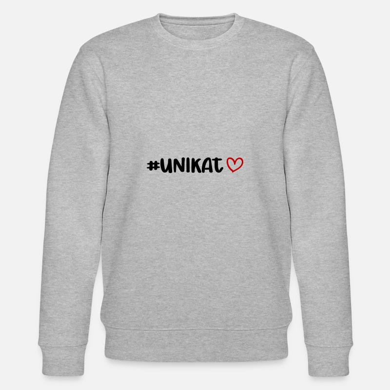 Unikat Herz - Stanley/Stella Unisex Bio-Sweatshirt CHANGER  - Grau meliert