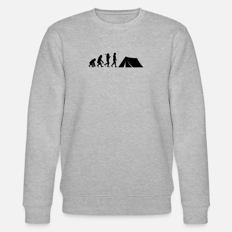 Zelten Evolution Camping - Stanley/Stella Unisex Bio-Sweatshirt CHANGER  - Grau meliert