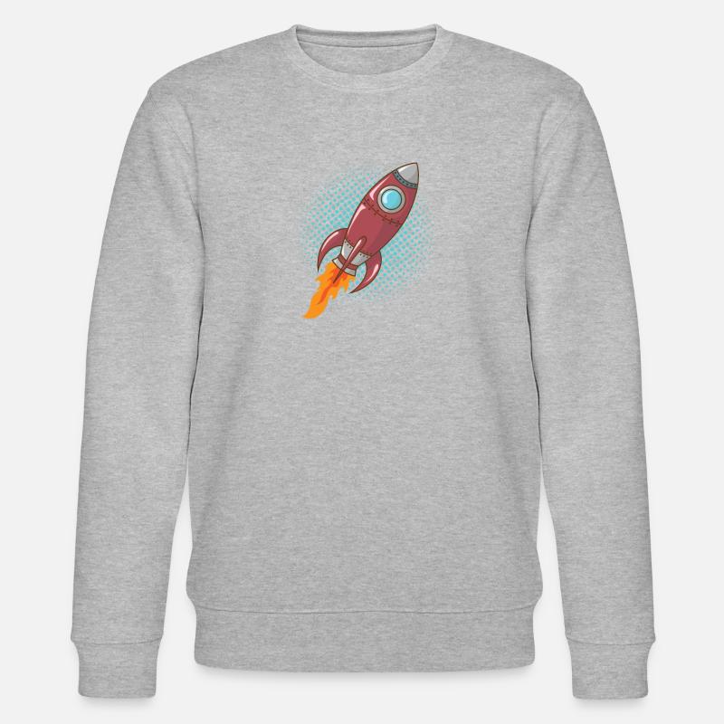 Comic Rocket Spaceship Spacecraft Missile - Sweat bio CHANGER Stanley/Stella Unisexe - gris chiné