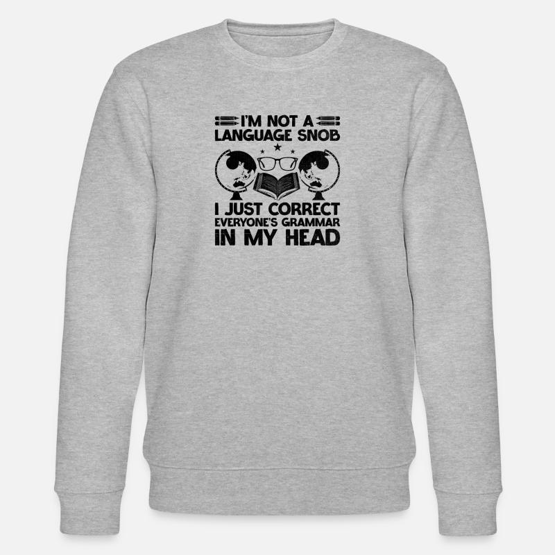 Fremdsprachenlehrer Schule Sprachlehrer - Stanley/Stella Unisex Bio-Sweatshirt CHANGER  - Grau meliert