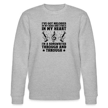 Musician Songwriter Singer Musician Music Music Pr - Stanley/Stella CHANGER Unisex Organic Sweatshirt - heather grey - Front - Nik (191cm) & Marisol (170cm)