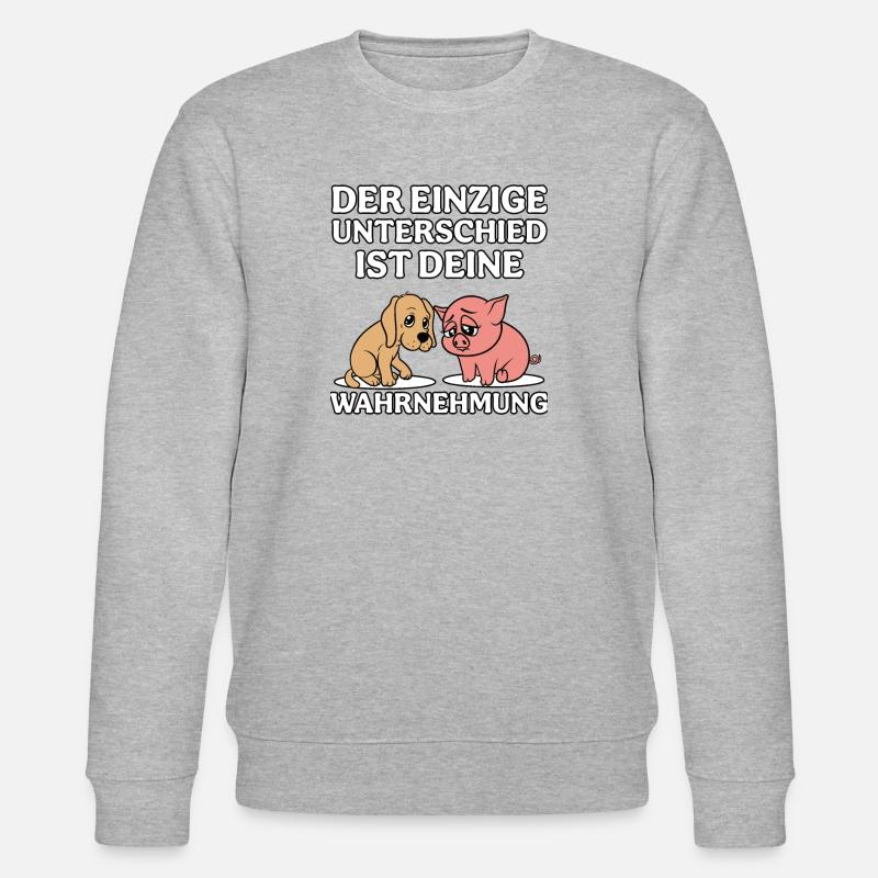 Perception Végétalien - Sweat bio CHANGER Stanley/Stella Unisexe - gris chiné