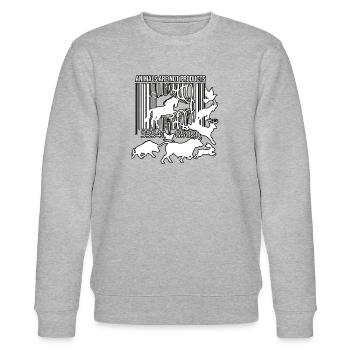 Animals are not Products - Stanley/Stella Unisex Bio-Sweatshirt CHANGER  - Grau meliert - Vorne - Nik (191cm) & Marisol (170cm)