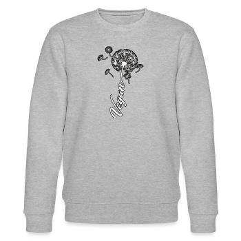 Vegan Pusteblume Naturliebhaber - Stanley/Stella Unisex Bio-Sweatshirt CHANGER  - Grau meliert - Vorne - Nik (191cm) & Marisol (170cm)