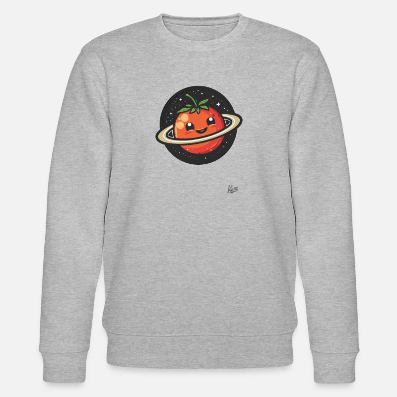 Planète tomate heureuse dans l’espace - Sweat bio CHANGER Stanley/Stella Unisexe - gris chiné