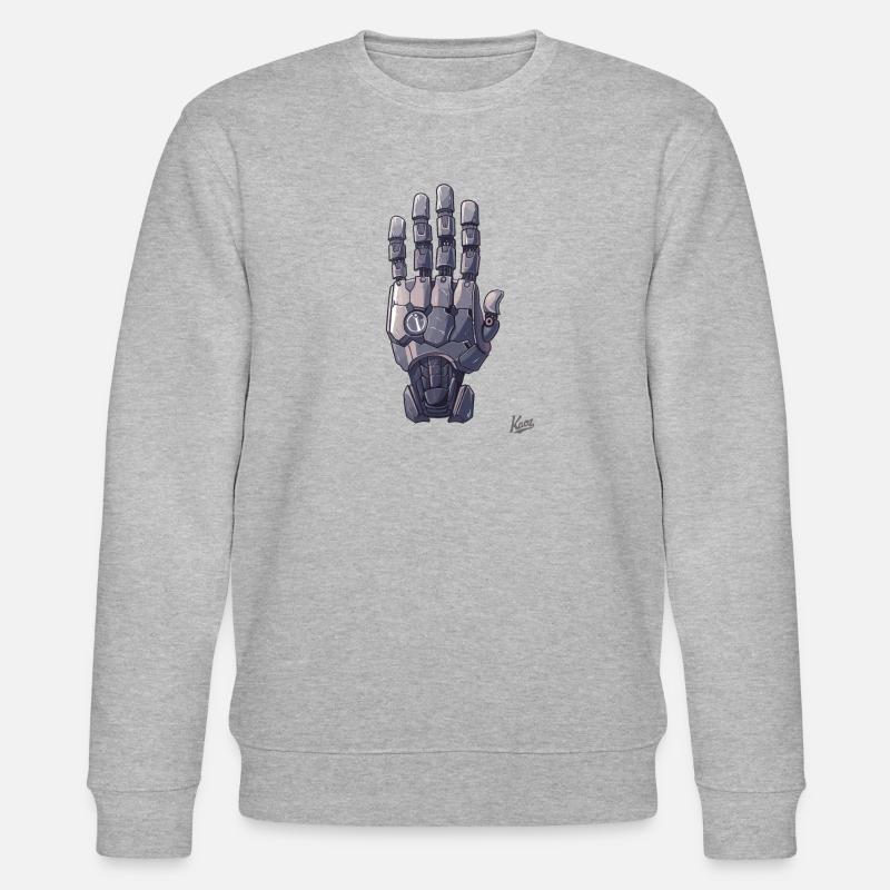 Main robot ou cyborg - Sweat bio CHANGER Stanley/Stella Unisexe - gris chiné