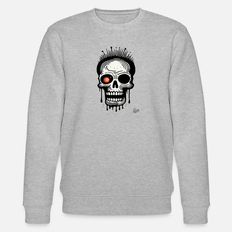 So Freaky : Crâne rieur - Sweat bio CHANGER Stanley/Stella Unisexe - gris chiné