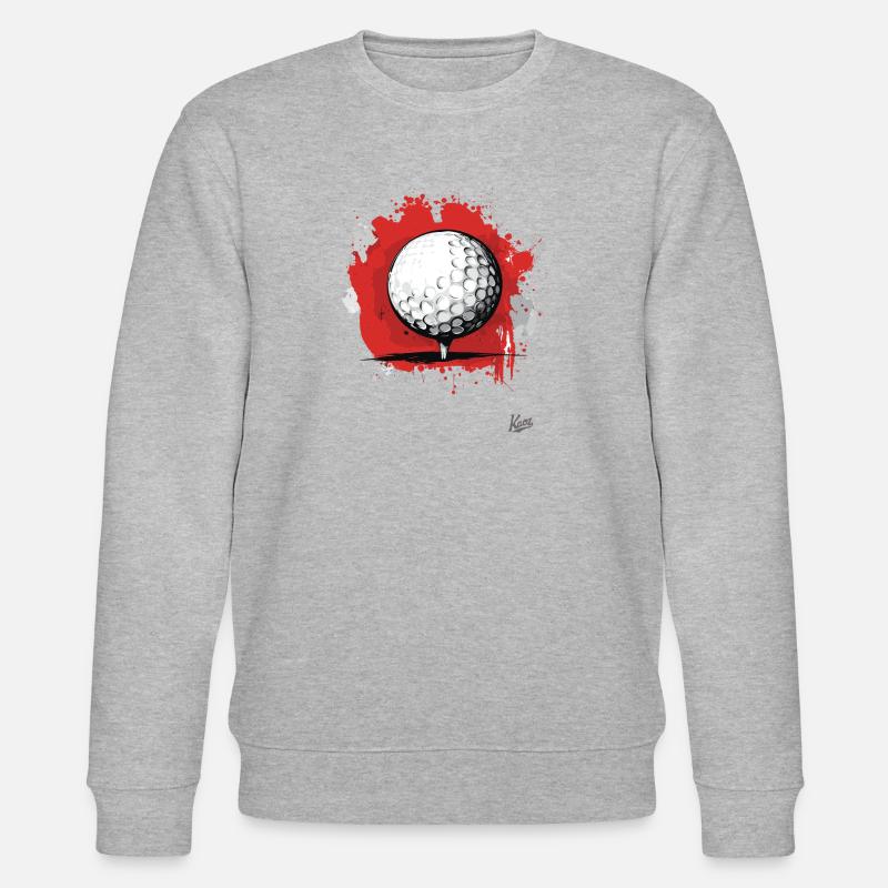 Golfball das Golfen - Stanley/Stella Unisex Bio-Sweatshirt CHANGER  - Grau meliert