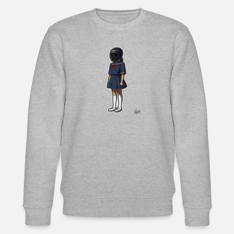 Écolière avec casque - Sweat bio CHANGER Stanley/Stella Unisexe - gris chiné
