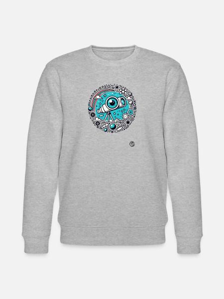Télescope « Oeil de l’astronomie » - Sweat bio CHANGER Stanley/Stella Unisexe - gris chiné