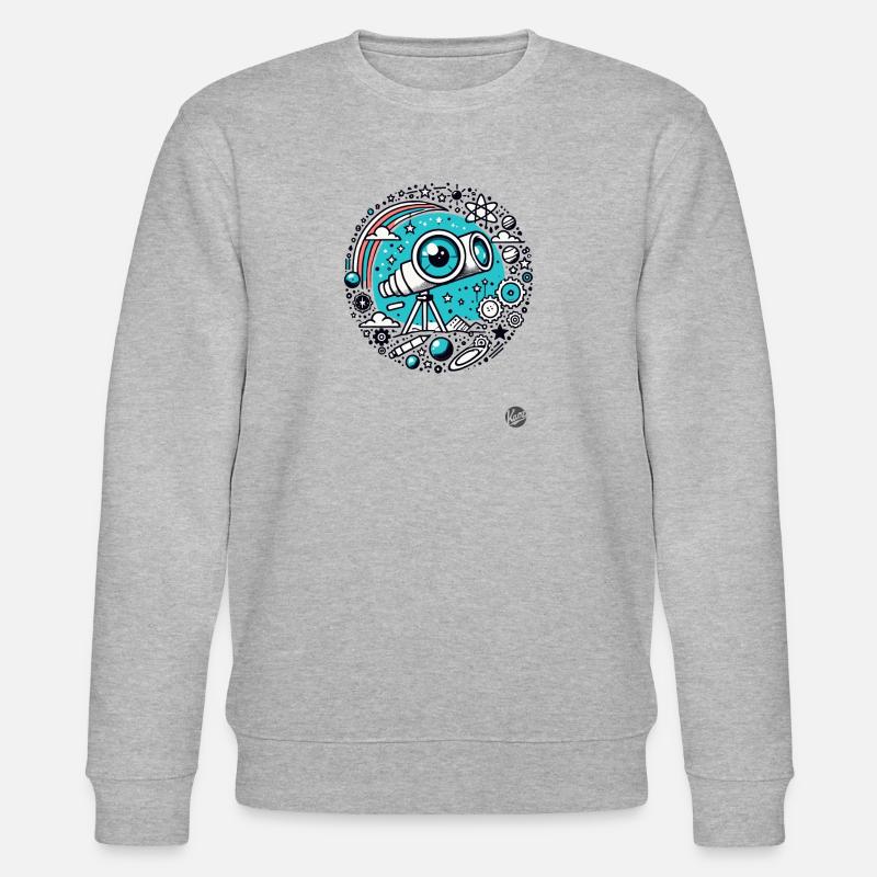 Télescope « Oeil de l’astronomie » - Sweat bio CHANGER Stanley/Stella Unisexe - gris chiné