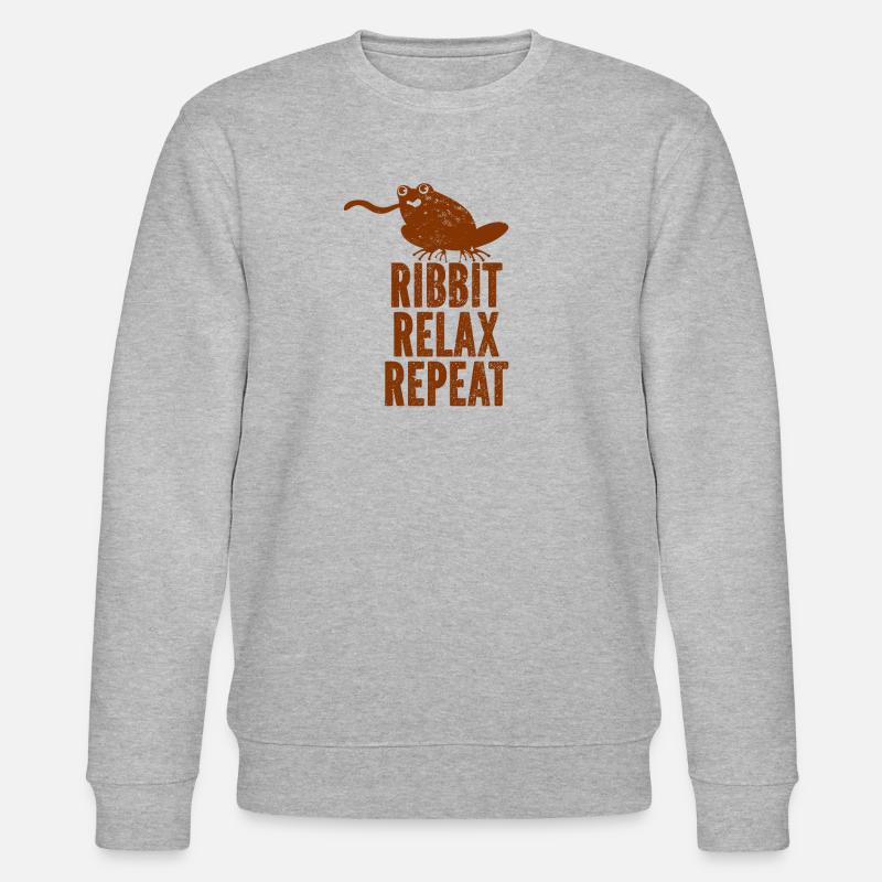 Gecko - Amphibie Tier - Stanley/Stella Unisex Bio-Sweatshirt CHANGER  - Grau meliert