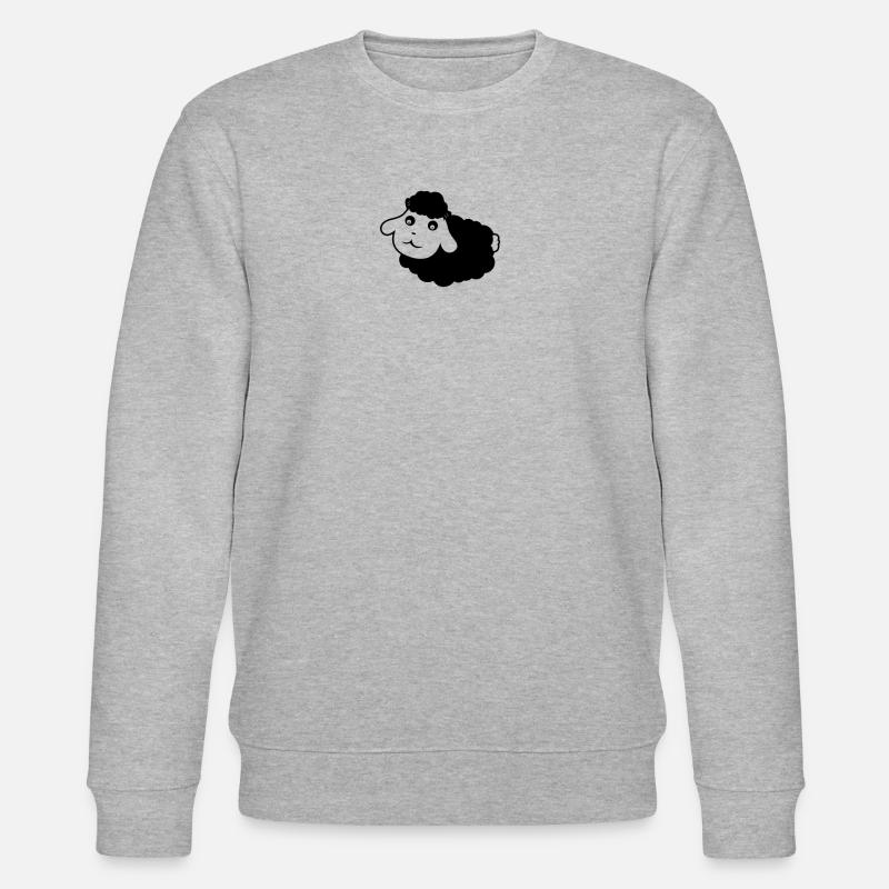 weißes Schaf süß - Stanley/Stella Unisex Bio-Sweatshirt CHANGER  - Grau meliert