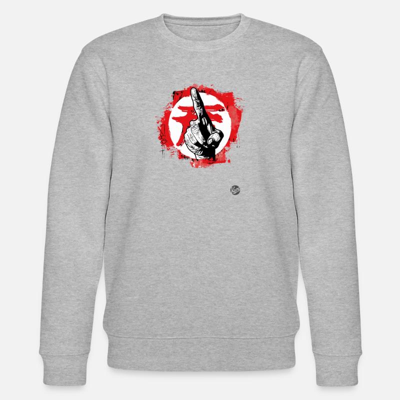 pointer avec l’index - Sweat bio CHANGER Stanley/Stella Unisexe - gris chiné