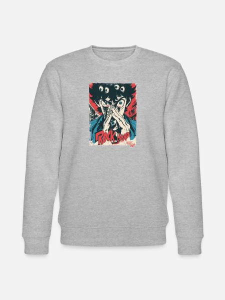 Monster Eyes Rock Hard - Stanley/Stella CHANGER Unisex Organic Sweatshirt - heather grey