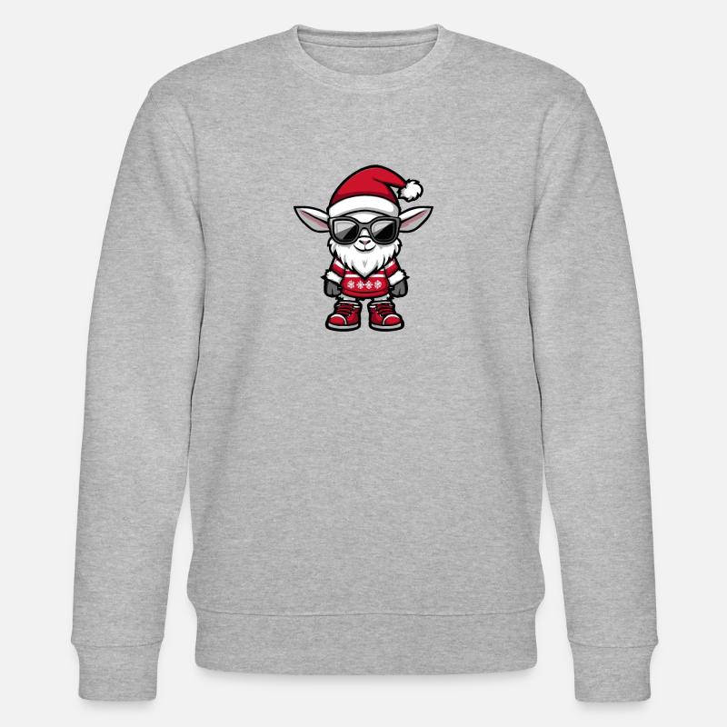 Chèvre Noël Cool Noël - Sweat bio CHANGER Stanley/Stella Unisexe - gris chiné