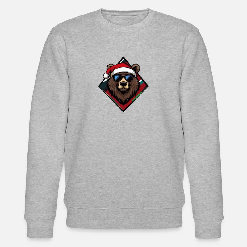 Ours Noël Cool - Sweat bio CHANGER Stanley/Stella Unisexe - gris chiné