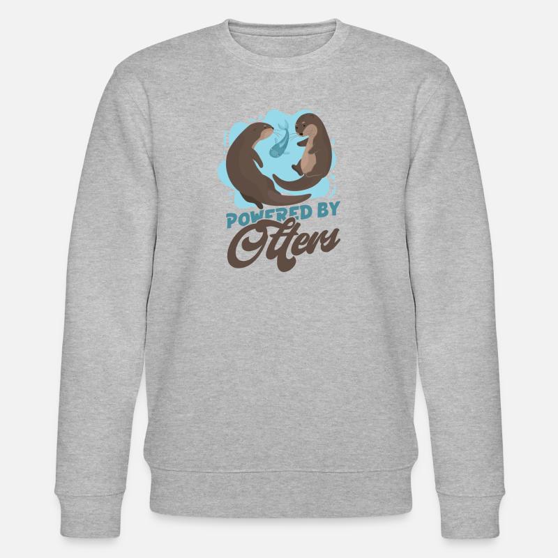 Otter Powered By Otters - Stanley/Stella CHANGER Unisex Organic Sweatshirt - heather grey
