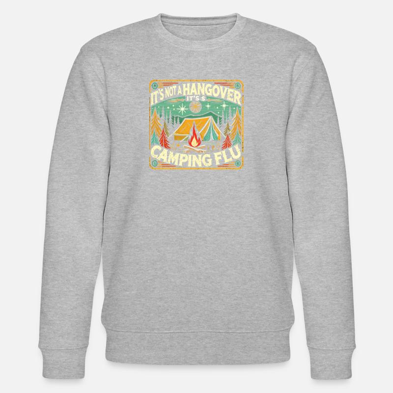 Kein Kater, sondern eine Camping-Grippe - Stanley/Stella Unisex Bio-Sweatshirt CHANGER  - Grau meliert