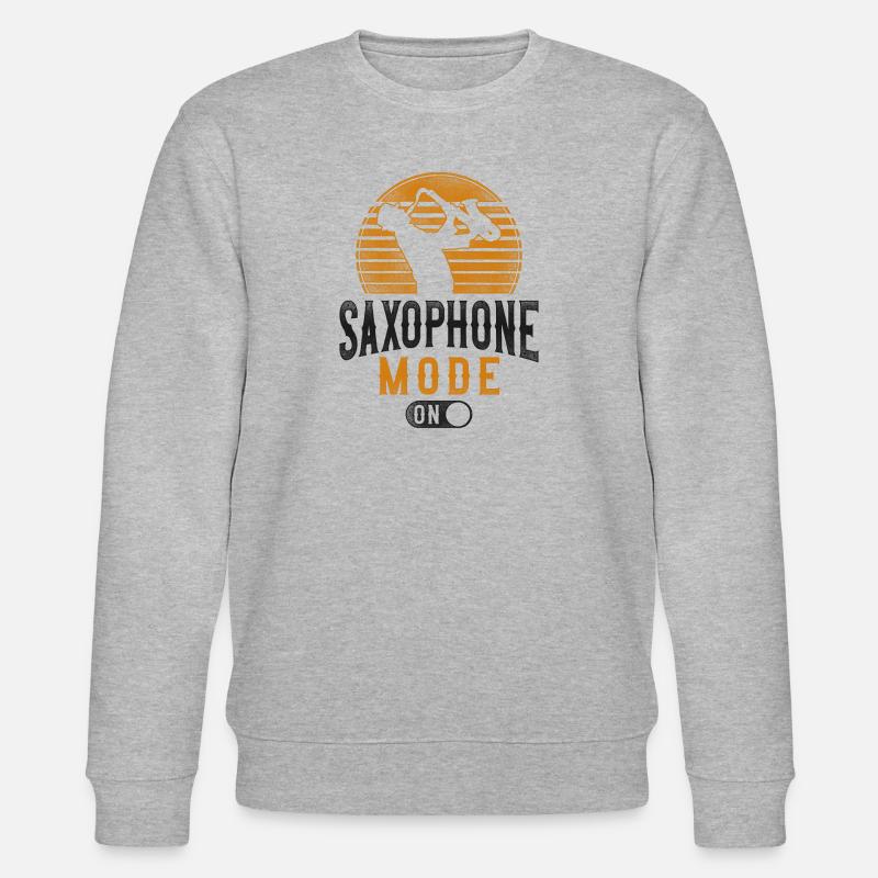 Saxophone Mode saxophone activé - Sweat bio CHANGER Stanley/Stella Unisexe - gris chiné