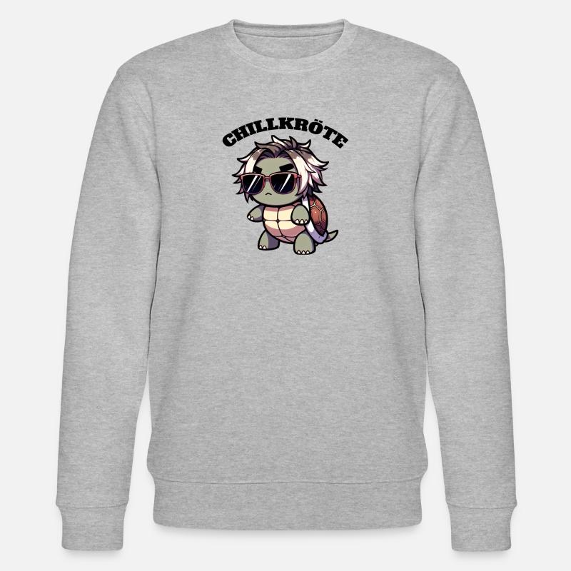 Chill Toad Turtle - Stanley/Stella CHANGER Unisex Organic Sweatshirt - heather grey