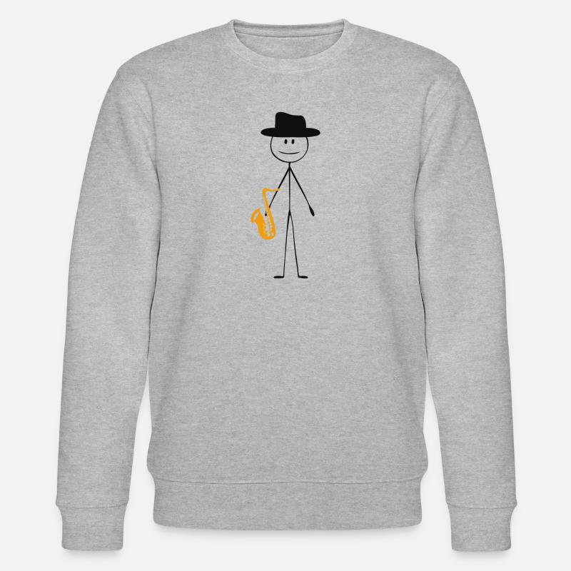 Saxophone Saxophone Guy - Sweat bio CHANGER Stanley/Stella Unisexe - gris chiné